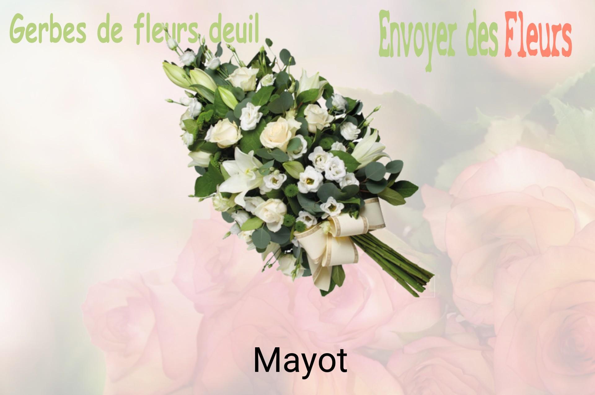 Gerbe de fleurs de deuil livrée à Mayot